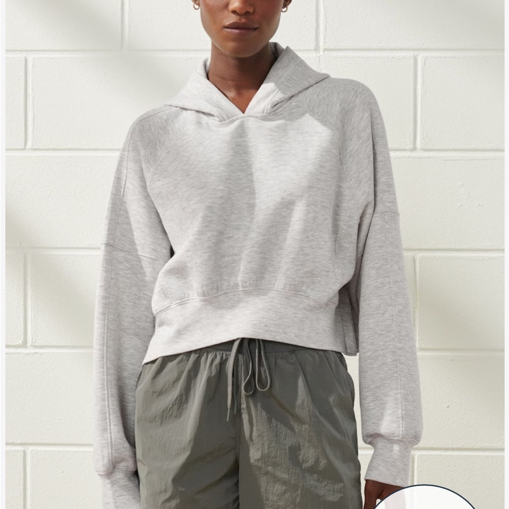 ABERCROMBIE & FITCH YPB neoKNIT Wedge Popover Hoodie